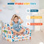 2-in-1 Convertible Kids Sofa in Velvet Fabric - Multicolor