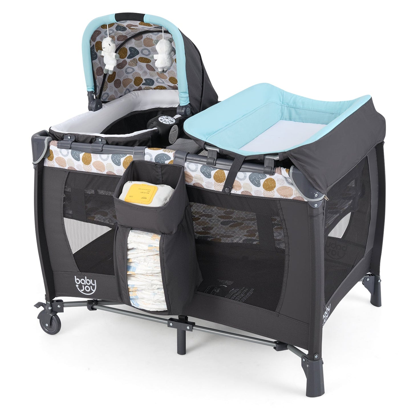 4-in-1 Convertible Portable Baby Playard - Blue