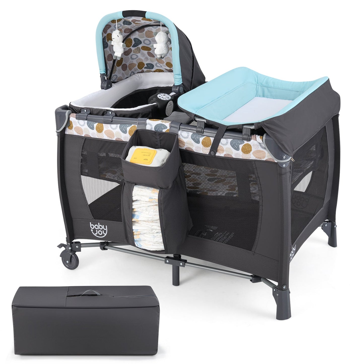 4-in-1 Convertible Portable Baby Playard - Blue