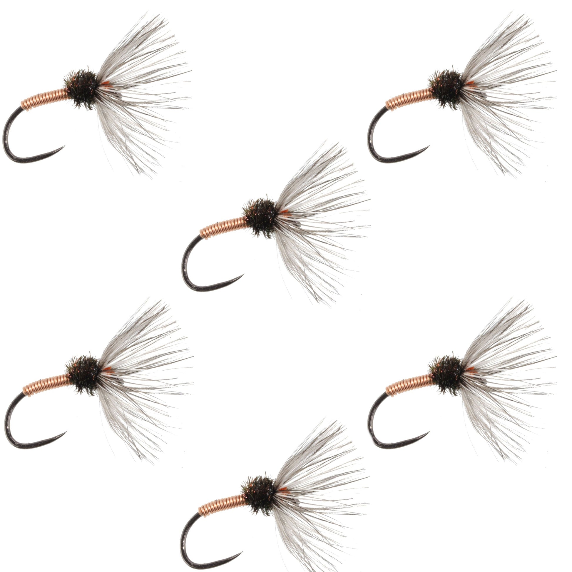 Sleek Copper Sakasa Kebari Tenkara Flies - Size 10 (Pack of 6) - Korvel