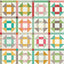 Multi Prim Churn Dash Cream Wideback Fabric per Yard