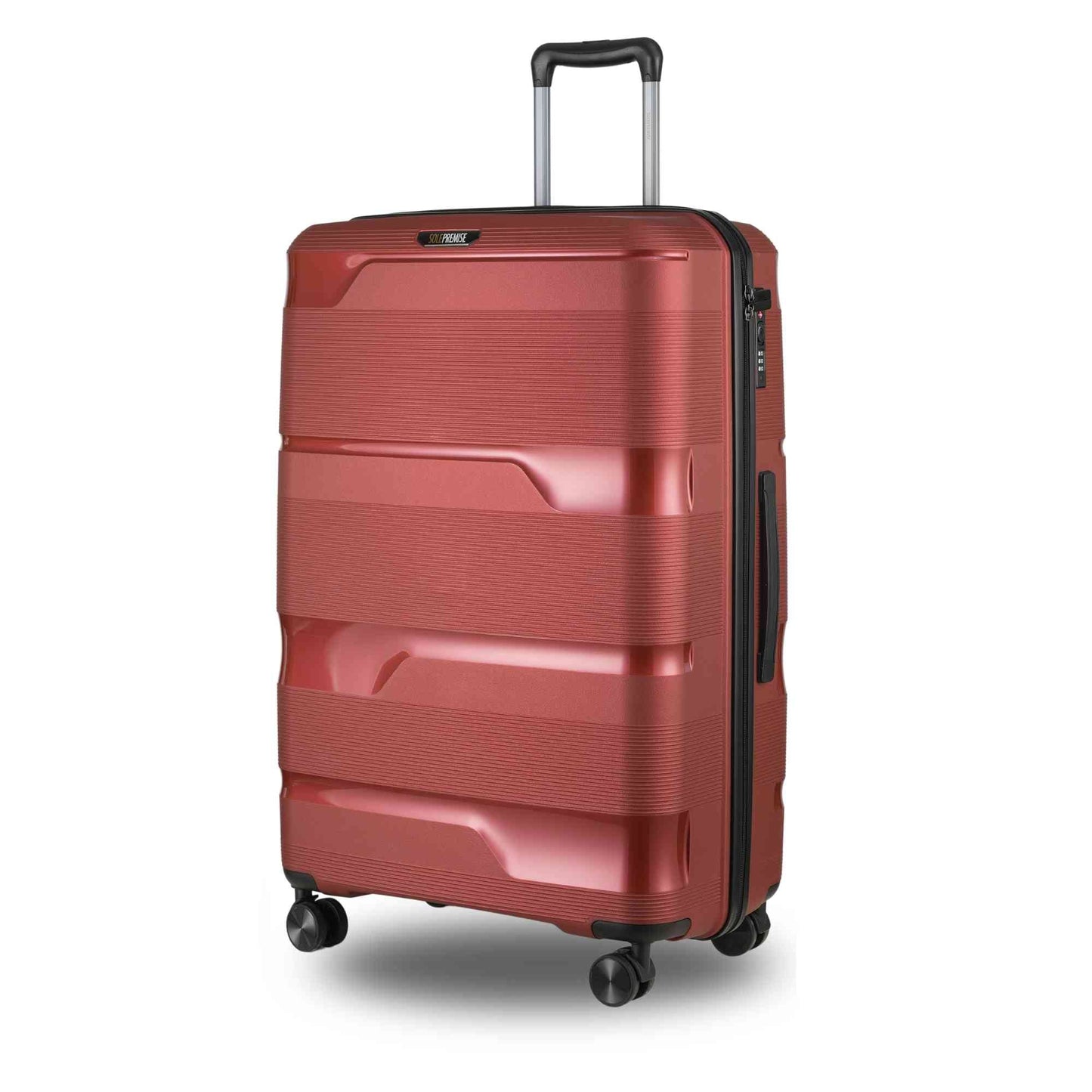 28-Inch Vibrant Red Hardcase Spinner Luggage with TSA Lock - Korvel