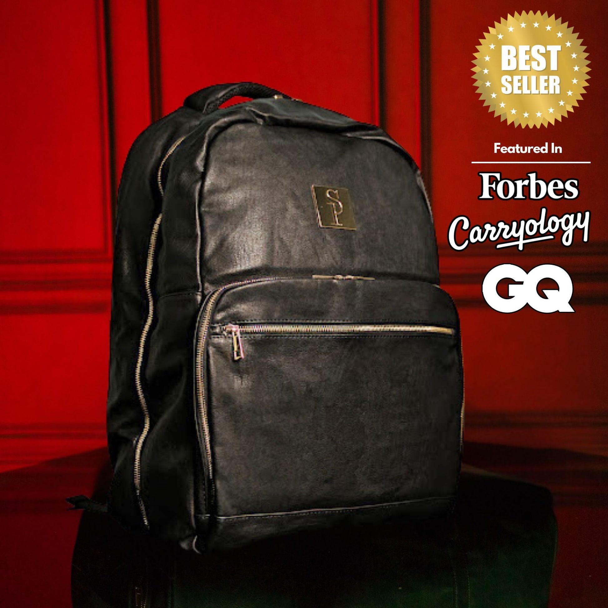 Sleek Black Leather Travel Commuter Bag - Korvel