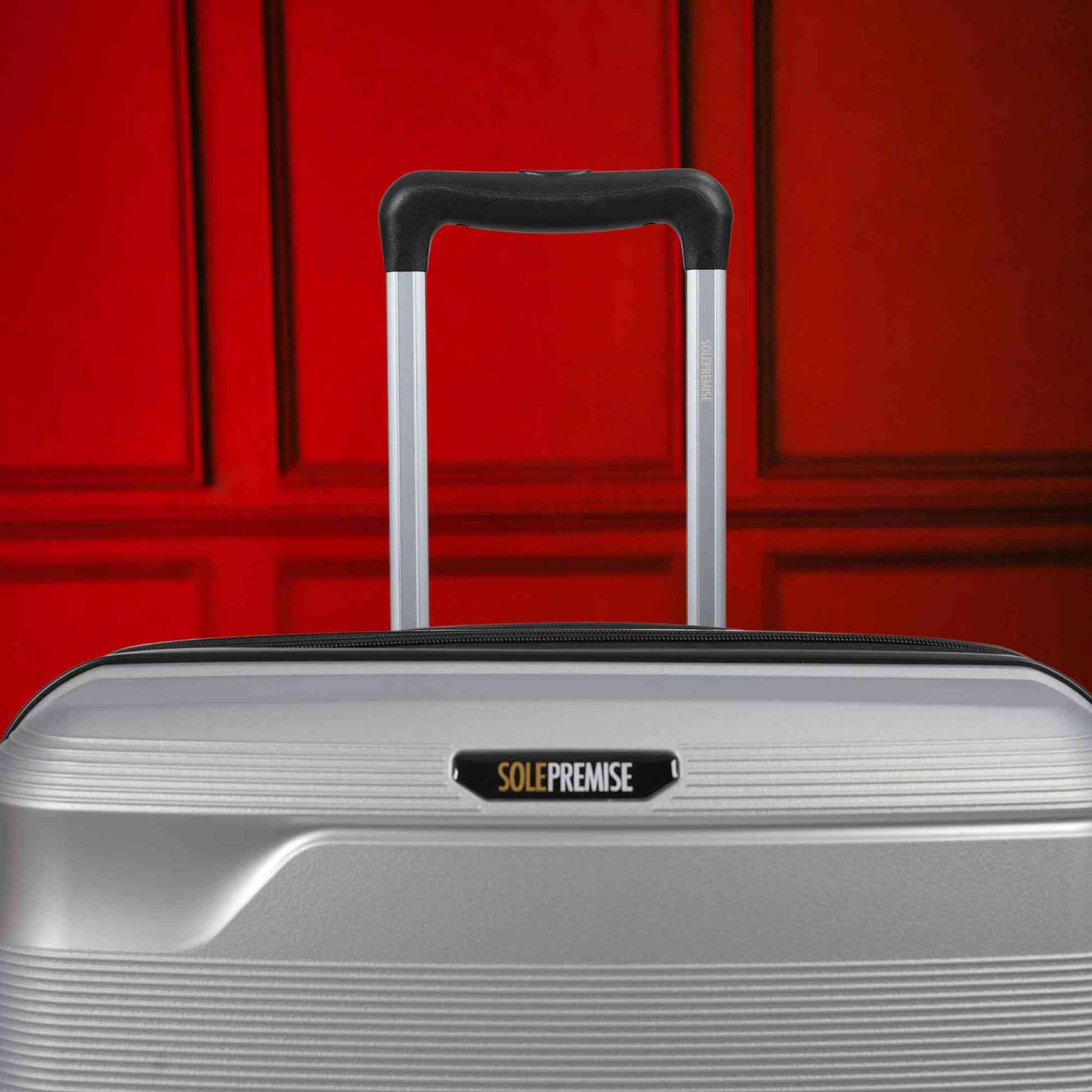 Compact 20-Inch Silver Hardcase Spinner Luggage with 360-Degree Mobility - Korvel