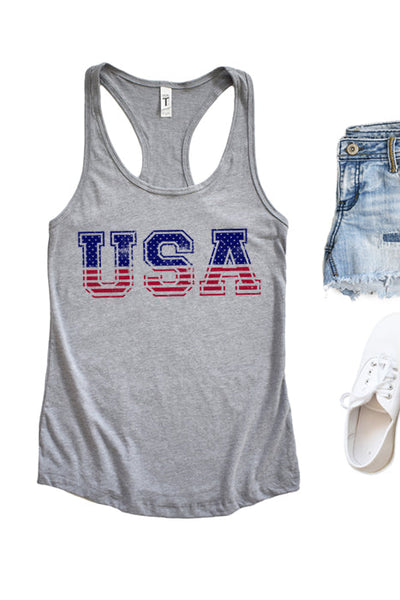 USA Tank-1487 - Premium Racerback Top