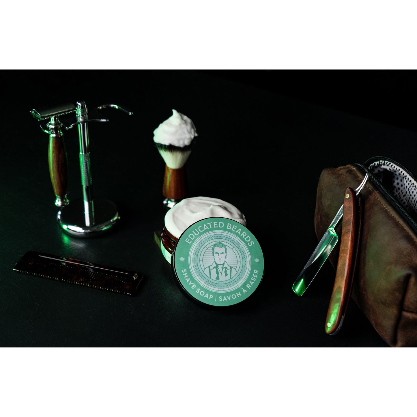 Savon à raser Educated Beards à la menthe poivrée et au cèdre 4 oz