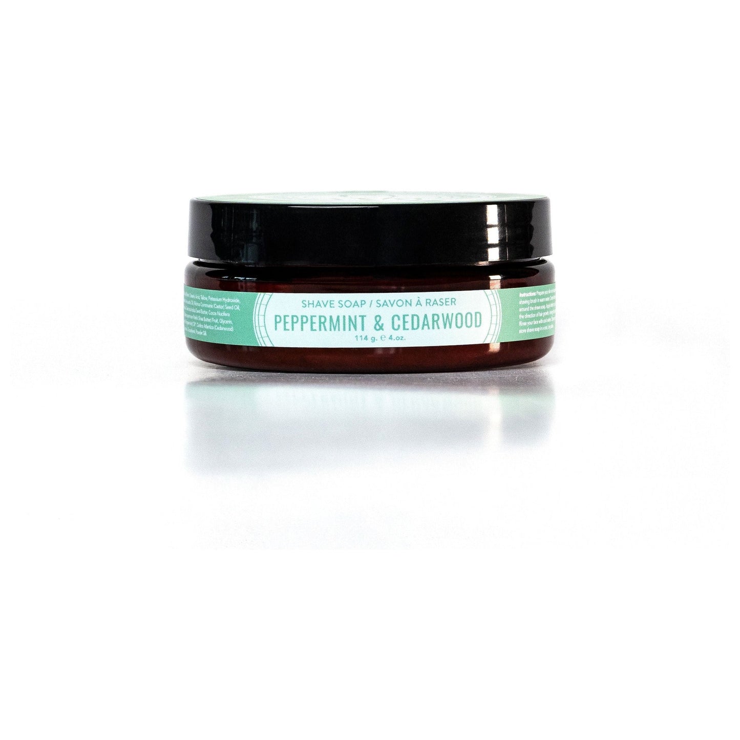 Savon à raser Educated Beards à la menthe poivrée et au cèdre 4 oz