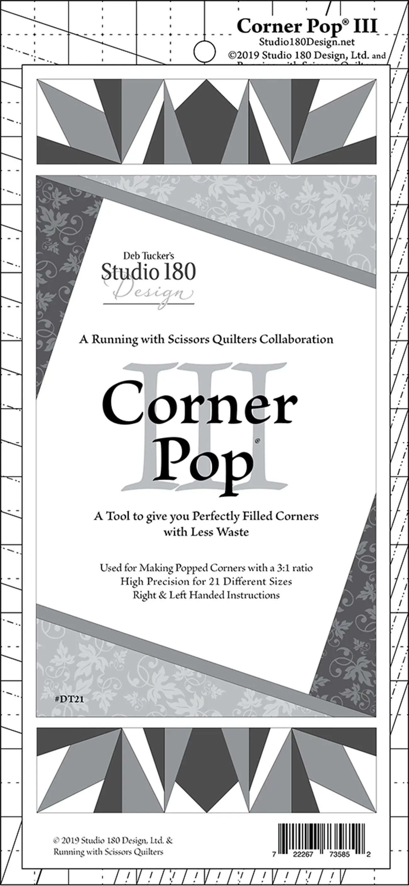 Corner Pop III - Gabarit de Quilting Polyvalent