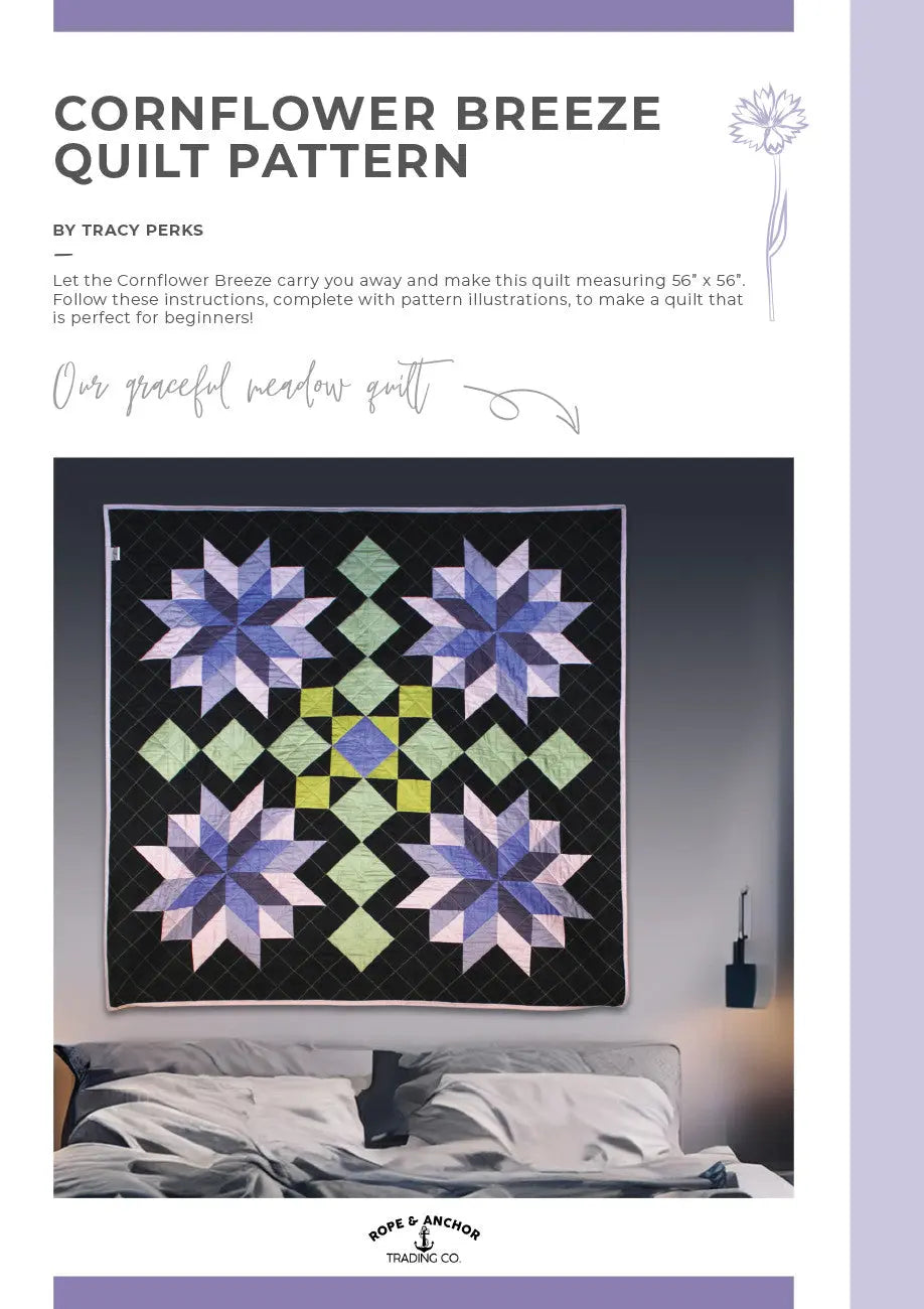 Patron de Quilt Cornflower Breeze