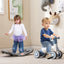 3-in-1 Rocking Horse with Detachable Balance Board - Gray