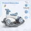 3-in-1 Rocking Horse with Detachable Balance Board - Gray