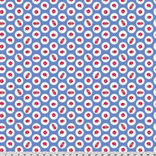 Tissu Cuddle de Quilting Cottage Rose Lane Brighton - Blue Bonnet