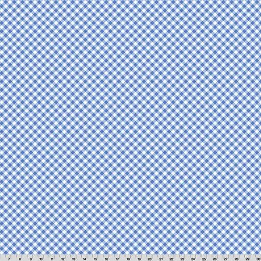 Cottage Rose Lane Gingham Quilting Cuddle Fabric - Blue Bonnet