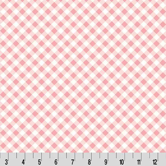 Tela de Cuddle para Acolchar Gingham Cottage Rose Lane por Yarda
