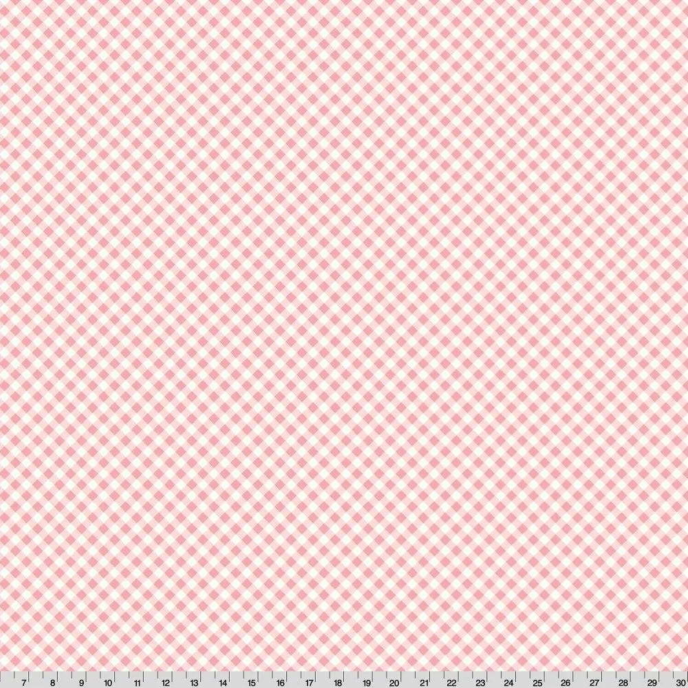 Tela de Cuddle para Acolchar Gingham Cottage Rose Lane por Yarda