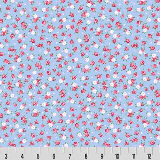 Tela de Cuddle para Acolchar Cottage Rose Lane Kensington - Blue Bonnet