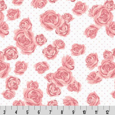 Cottage Rose Lane Mayfair Quilting Cuddle Fabric - Seashell