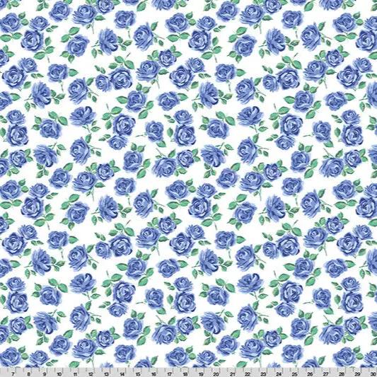 Tissu Cuddle de Quilting Cottage Rose Lane Yorkshire - Blue Bonnet