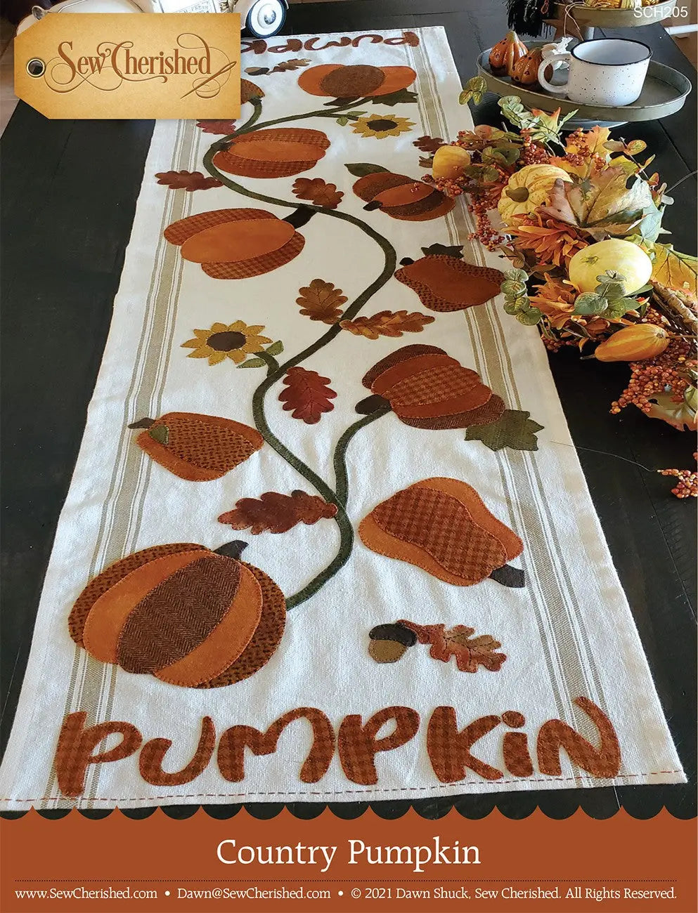 Country Pumpkin Table Runner