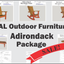 Paquet de chaise Adirondack classique et table pour le confort extérieur