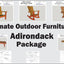 Paquete de Silla y Mesa Adirondack Clásica para Comodidad al Aire Libre