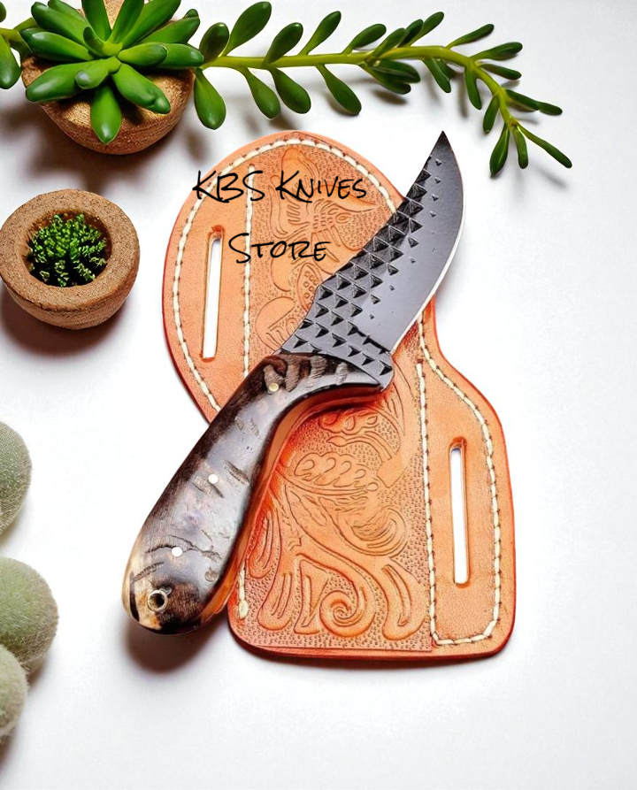Rugged Cowboy Carry Knife – 7.5" Rasp Steel with Leather Sheath - Korvel