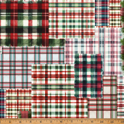 Tela de cuadros navideños Cozy Tidings - 43"/44" por yarda