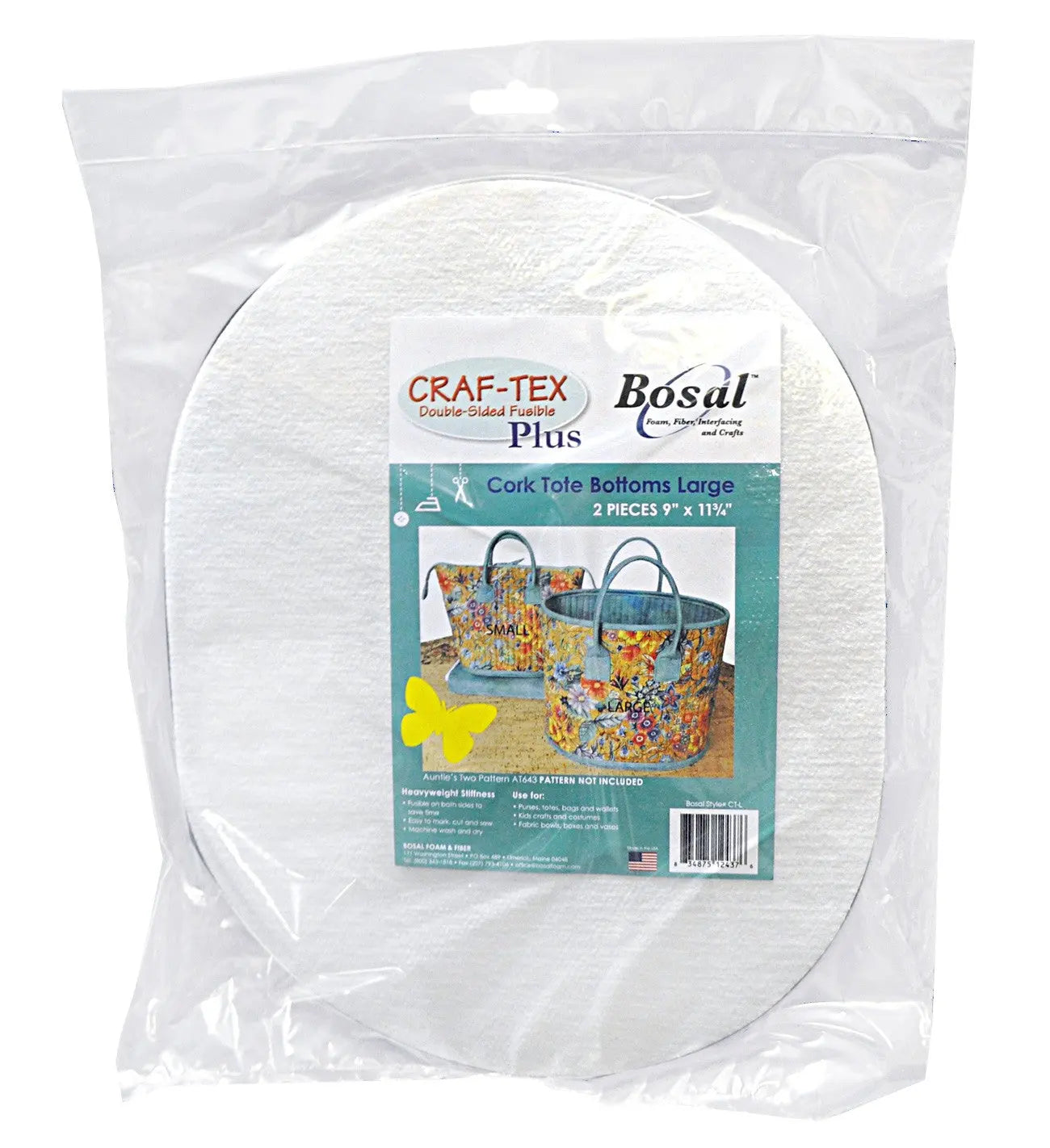 Fondos de Tote de Corcho Craf Tex - Tamaño Grande para Manualidades