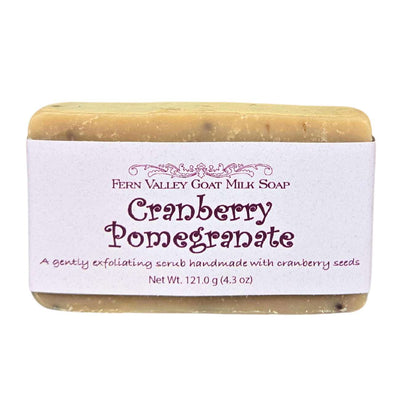 Natural Goat Milk Soap with Exfoliating Cranberry Pomegranate