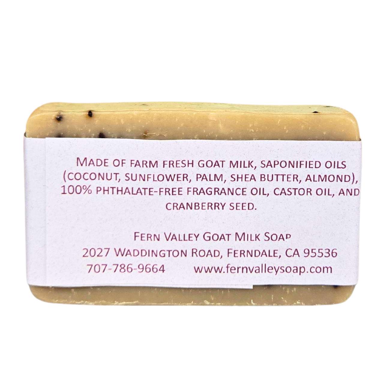 Jabón Natural de Leche de Cabra con Exfoliación de Arándano y Granada