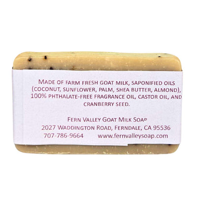 Natural Goat Milk Soap with Exfoliating Cranberry Pomegranate