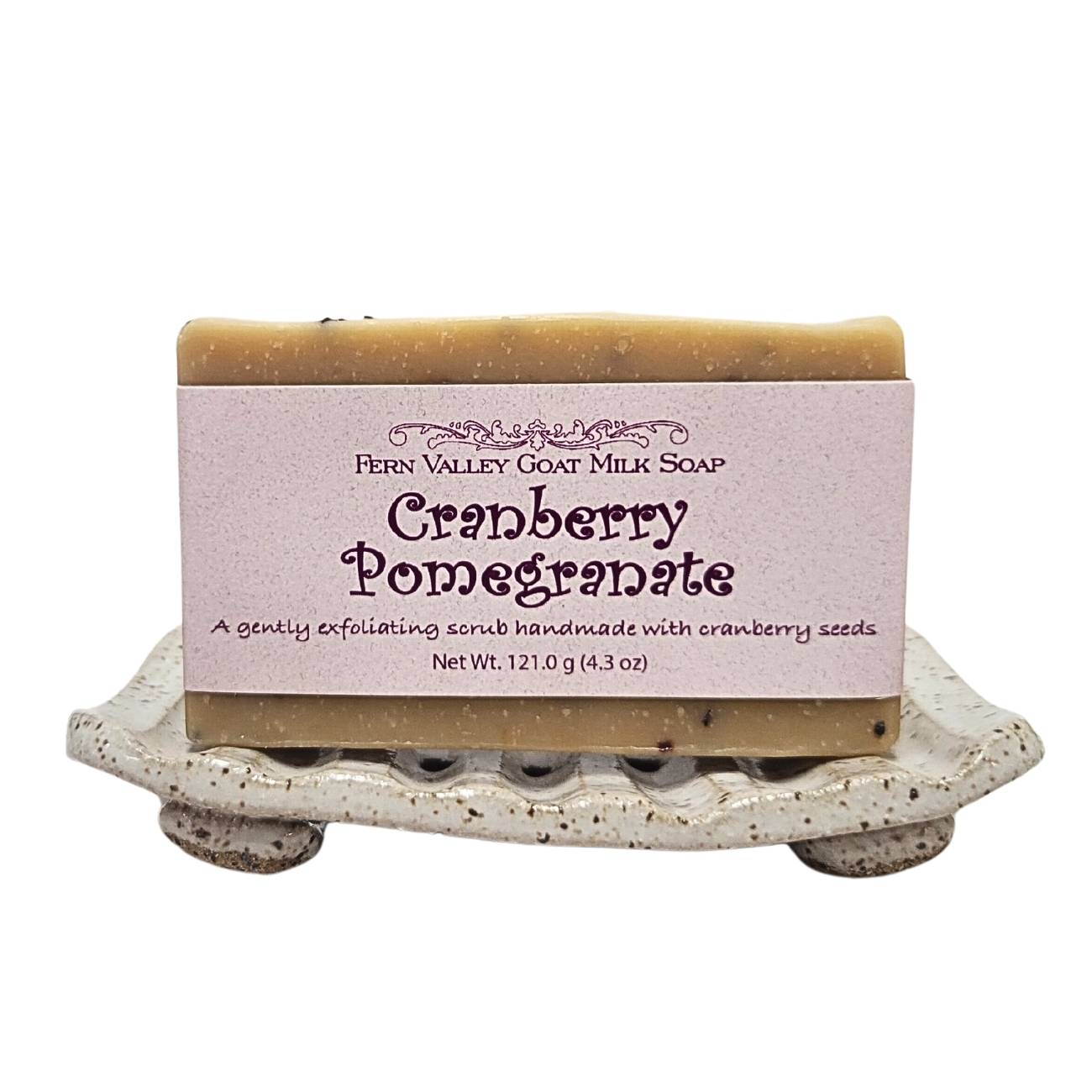 Jabón Natural de Leche de Cabra con Exfoliación de Arándano y Granada