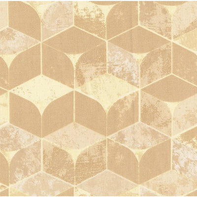 Tissu large en coton à motifs blocs tumbling crème par yard