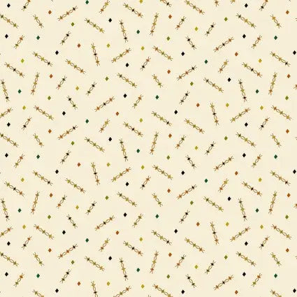 Tissu en coton large arrière en confettis de blé crémeux