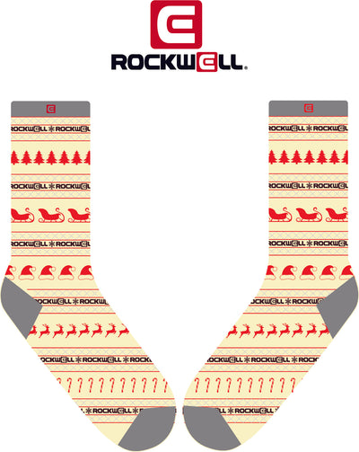 Festive Crew Socks - Ugly Sweater Holiday Design - Korvel