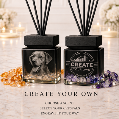 Personalized Crystal-Infused Reed Oil Diffuser, 100ml