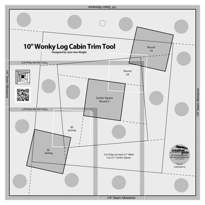 Herramienta de Recorte Wonky Log Cabin de 10in de Creative Grids