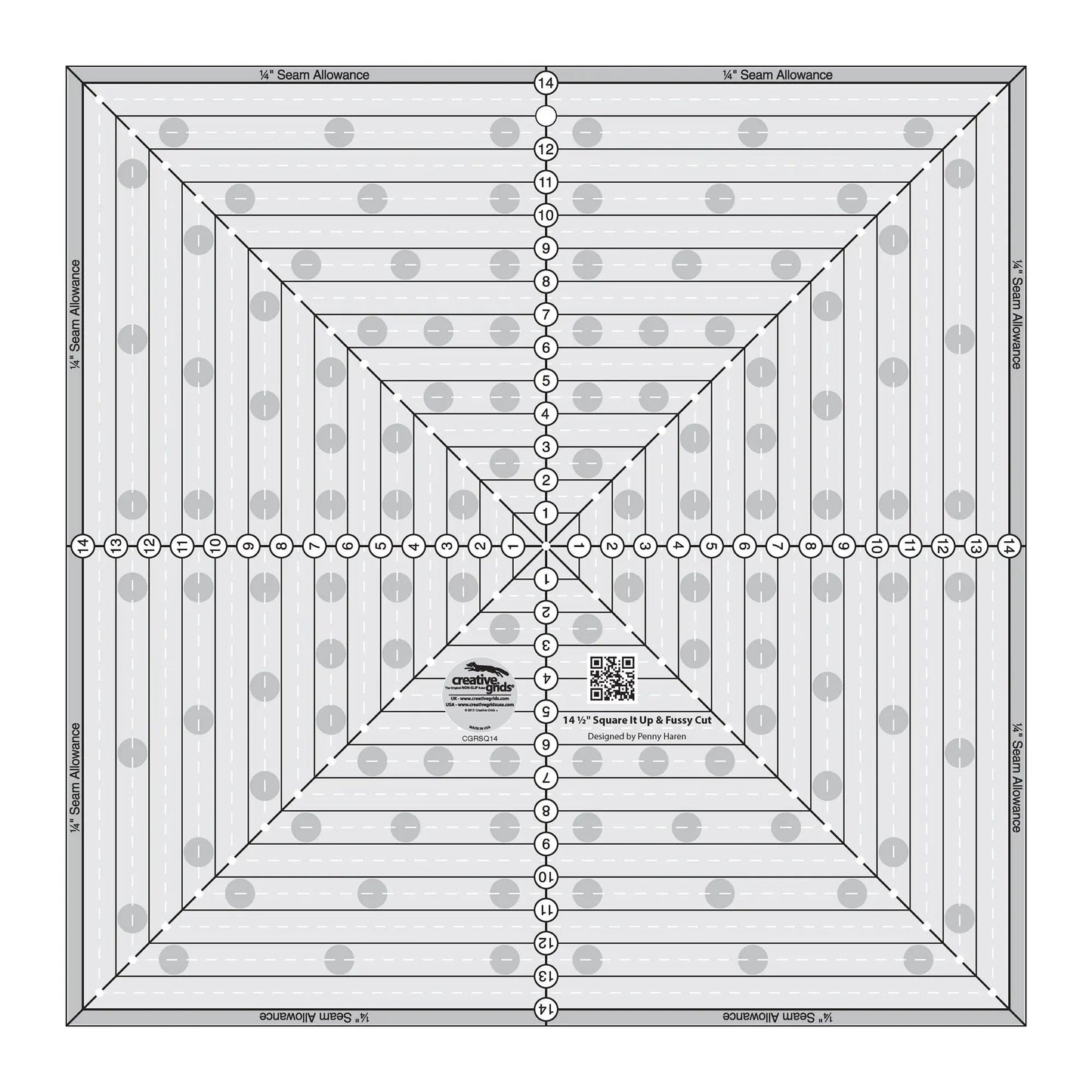 Creative Grids 14-1/2in Square Quilt Ruler