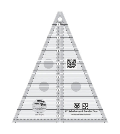 Creative Grids 45 Degree Kaleidoscope & Dresden Plate Ruler