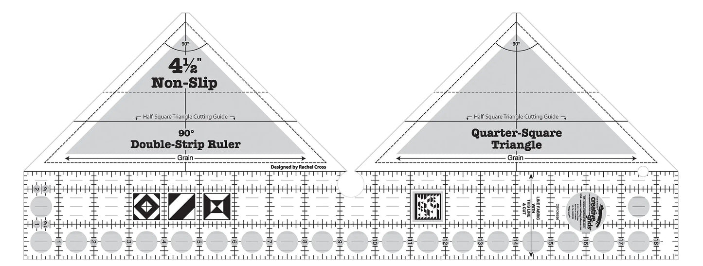 Règle de Quilt Double-Strip à 90 Degrés Creative Grids
