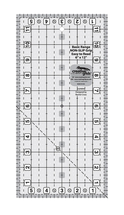 Regla de Quilt Rectangular Creative Grids 6in x 12in