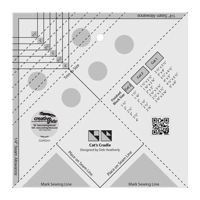 Regla de Colcha Creative Grids Cat's Cradle Tool