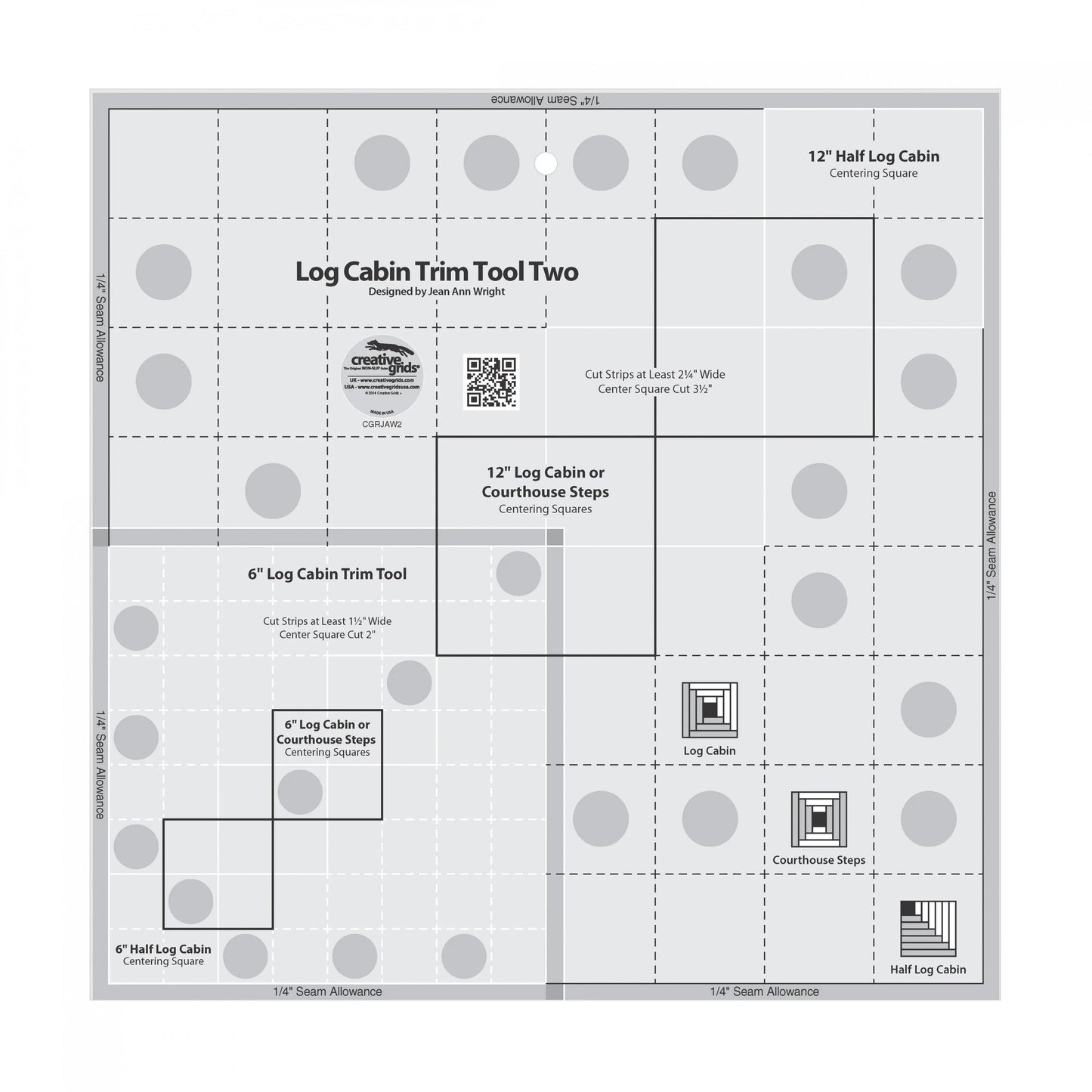 Outil de découpe Creative Grids pour Log Cabin