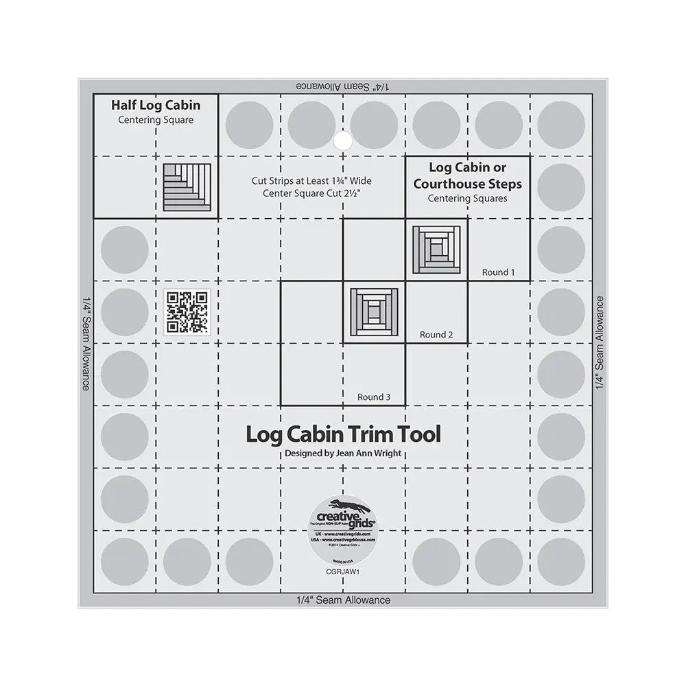 Creative Grids Log Cabin Trim Tool for 8in Quilt Blocks