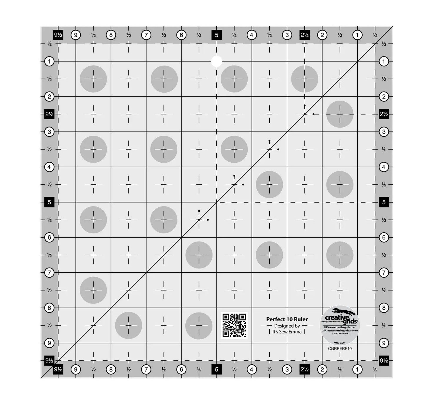Règle Perfect 10 de Creative Grids pour la couture