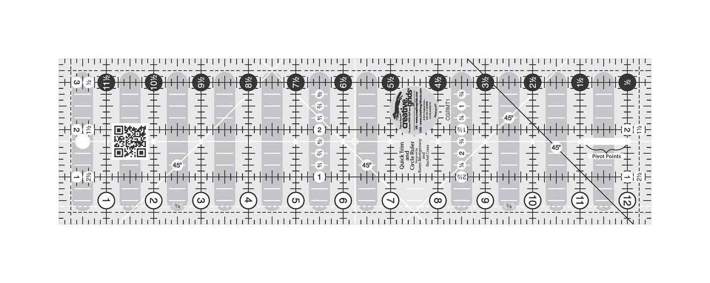 Règle de coupe rapide Creative Grids - 3,5 po x 12,5 po