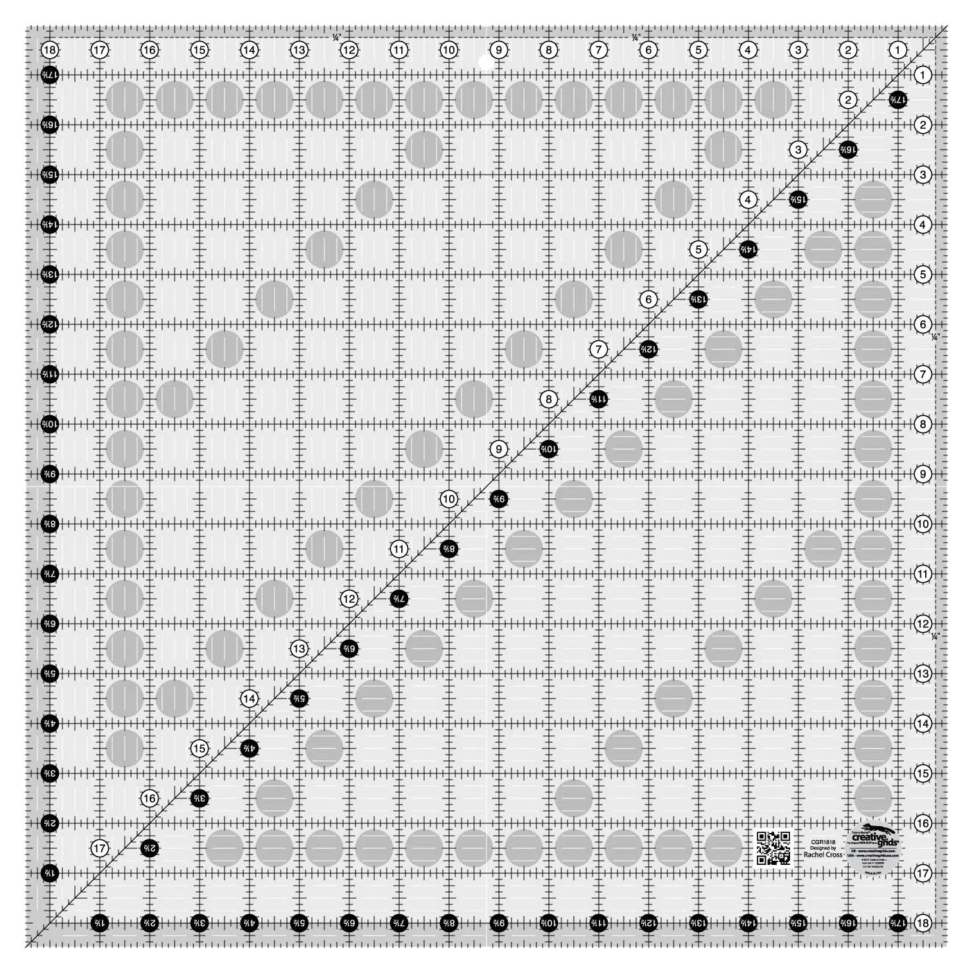 Règle de Quilt Carrée Creative Grids 18-1/2in