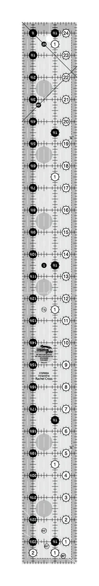 Regla de Quilt Creative Grids 2-1/2in x 24-1/2in