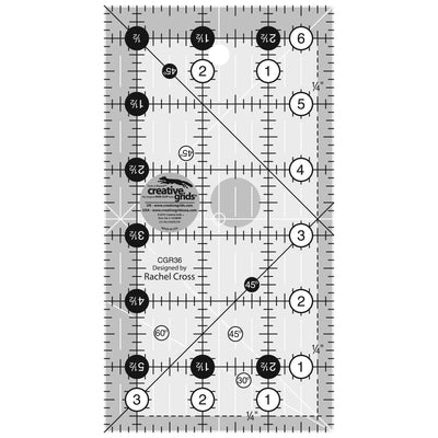 Regla de Colcha Creative Grids 3-1/2in x 6-1/2in