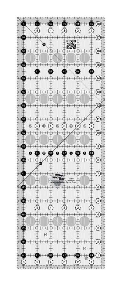 Creative Grids 6-1/2in x 18-1/2in Quilt Ruler